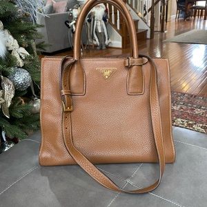 Prada Saffiano Galleria style tote in camel